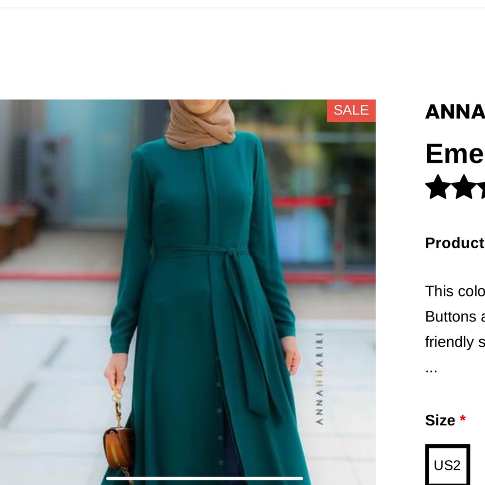 Annah Hariri Emerald Shirt Dress